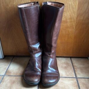 Birkenstock tall Farmington brown all leather boots